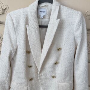 Nine West Textured Cream Blazer